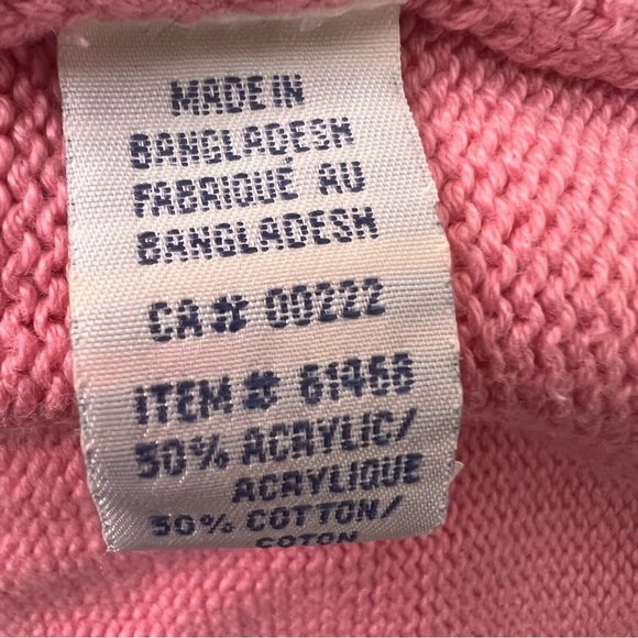 Vintage Tradition Country Collection Pink Cable Knit Full Zip Sweater Size XL - Picture 10 of 11